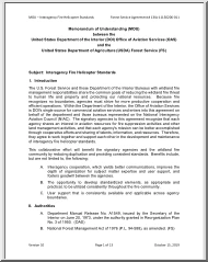 Memorandum of Understanding between the United States Department of the Interior Office of Aviation Services and the United States Department of Agriculture Forest Service