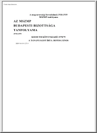 A magyarországi forradalmak, 1918-1919, MSZMP tanfolyama