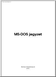 Barhács - MS-DOS jegyzet