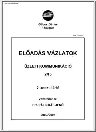 GDF Dr. Pálinkás József - Üzleti kommunikáció II