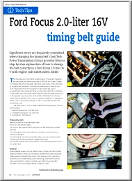 Ford Focus 2.0 liter 16V Timing Belt Guide