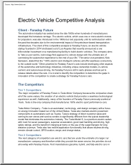Electric Vehicle Competitive Analysis