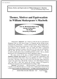 Prof .Dr. Mohammed Baqir Twaij - Themes, Motives and Equivocation in William Shakespeares Macbeth