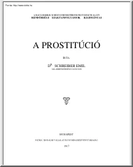 Dr. Schreiber Emil - A prostitúció