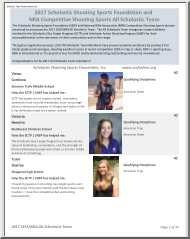 2017 Scholastic Shooting Sports Foundation and NRA Competitive Shooting Sports All Scholastic Team