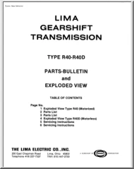 Lima Gearshift Transmission, Type R40-R40D