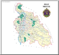 Pest megye térképe