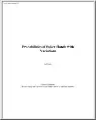Jeff Duda - Probabilities of Poker Hands with Variations