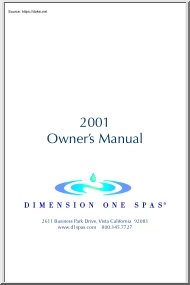 Dimension One Spas Owners Manual