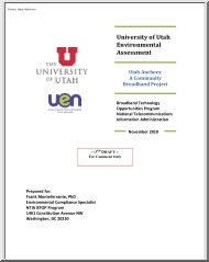 University of Utah Environmental Assessment