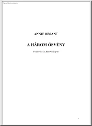 Annie Besant - A három ösvény