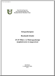 25-25 mikro- és makrogazdasági meghatározás és magyarázat