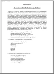 Operációs rendszer funkciója, csoportosításuk