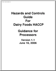 Hazards and controls guide for dairy foods HACCP, Guidance for processors