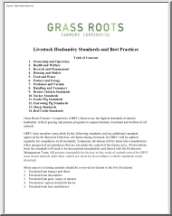 Livestock Husbandry Standards and Best Practices