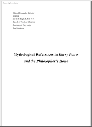 Jane Mattisson - Mythological References in Harry Potter and the Philosopher Stone
