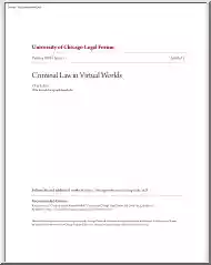 Orin S. Kerr - Criminal Law in Virtual Worlds