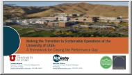 Making the Transition to Sustainable Operations at the University of Utah