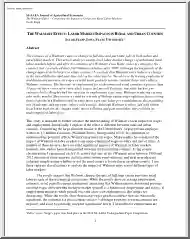 Jacob Stapp - The Walmart Effect, Labor Market Impacts in Rural and Urban Counties