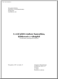 Balogh Julianna - A svéd jóléti rendszer hanyatlása, kiútkeresés a válságból