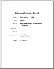 Laboratory Procedure Manual