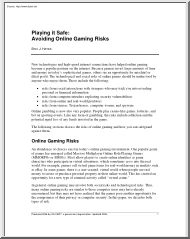 Eric J. Hayes - Playing it Safe, Avoiding Online Gaming Risks