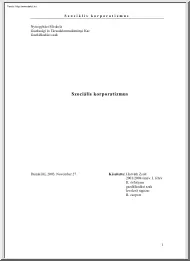 Horváth Zsolt - Szociális korporatizmus