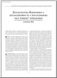 Geambaşu Réka - Szociálpolitika Romániában a szocializmusban és a piacgazdaságra való átmenet időszakában