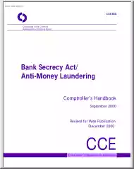 Bank Secrecy Act Anti-Money Laundering, Comptrollers Handbook