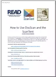 How to Use DocScan and the CanTent