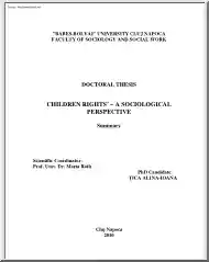 Tica Alina Ioana - Children Rights, A Sociological Perspective