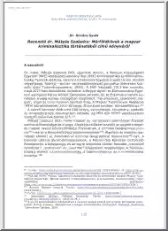 Dr. Kovács Gyula - Recenzió dr. Mátyás Szabolcs, Mérföldkövek a magyar kriminalisztika történetéből című könyvéről