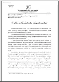 Bócz Endre - Kriminalisztika a tárgyalóteremben