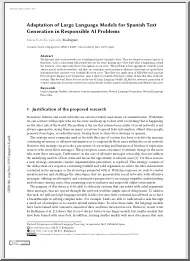 Adaptation of Large Language Models for Spanish Text Generation in Responsible AI Problems