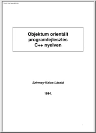 Szirmay-Kalos László - Objektum-orientált programfejlesztés C++ nyelven