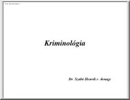 Dr. Szabó Henrik - Kriminológia