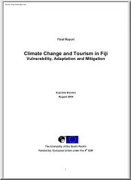 Climate Change and Tourism in Fiji, Vulnerability, Adaptation and Mitigation