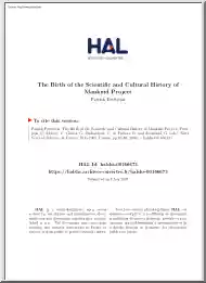 Patrick Petitjean - The Birth of the Scientic and Cultural History of Mankind Project