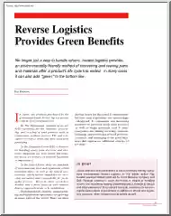 Ray Kulwiec - Reverse Logistics Provides Green Benefits