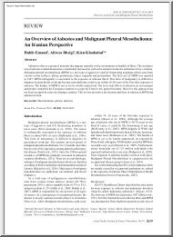 Emami-Ilbeigi-Khodadad - An Overview of Asbestos and Malignant Pleural Mesothelioma, An Iranian Perspective