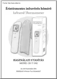 Érintésmentes infravörös hőmérő használati utasítás