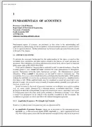 Professor Colin H Hansen - Fundamentals of Acoustics