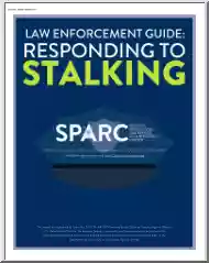 Law enforcement guide, responding to stalking