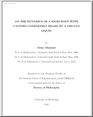 Giusy Mazzone - On the dynamics of a rigid body with cavities completely filled by a viscous liquid