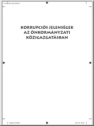 Dr. Szente Zoltán - Korrupciós jelenségek az önkormányzati közigazgatásban