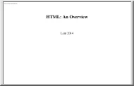 HTML overview