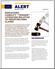 Employers Liability Trigger Litigation Relative to Mesothelioma Claims