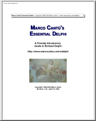 Marco Cantú - Essential Delphi 1.03