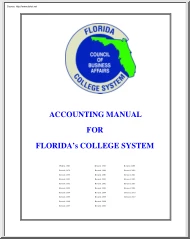 Accounting Manual for Floridas College System