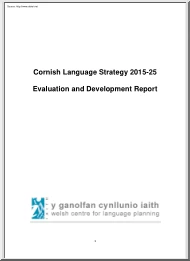 Cornish Language Strategy 2015-2025, Evaluation and Development Report